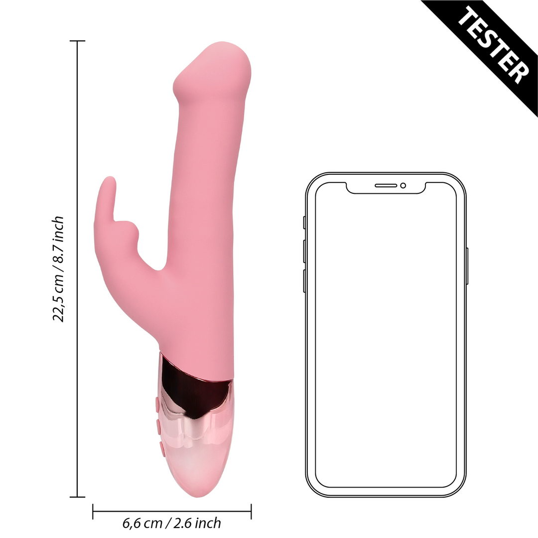 Draaiende Kralen Konijn Vibrator – Roze Arabesque – Tester