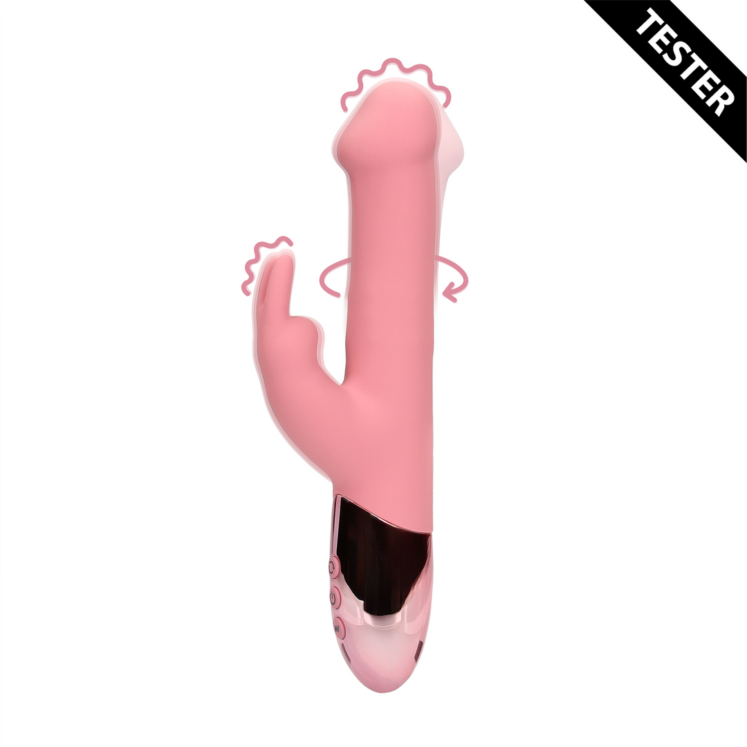 Draaiende Kralen Konijn Vibrator – Roze Arabesque – Tester