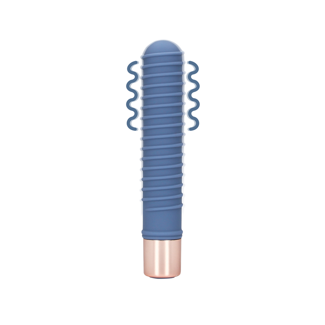 Geribbelde Mini Vibrator – Blue Horizon