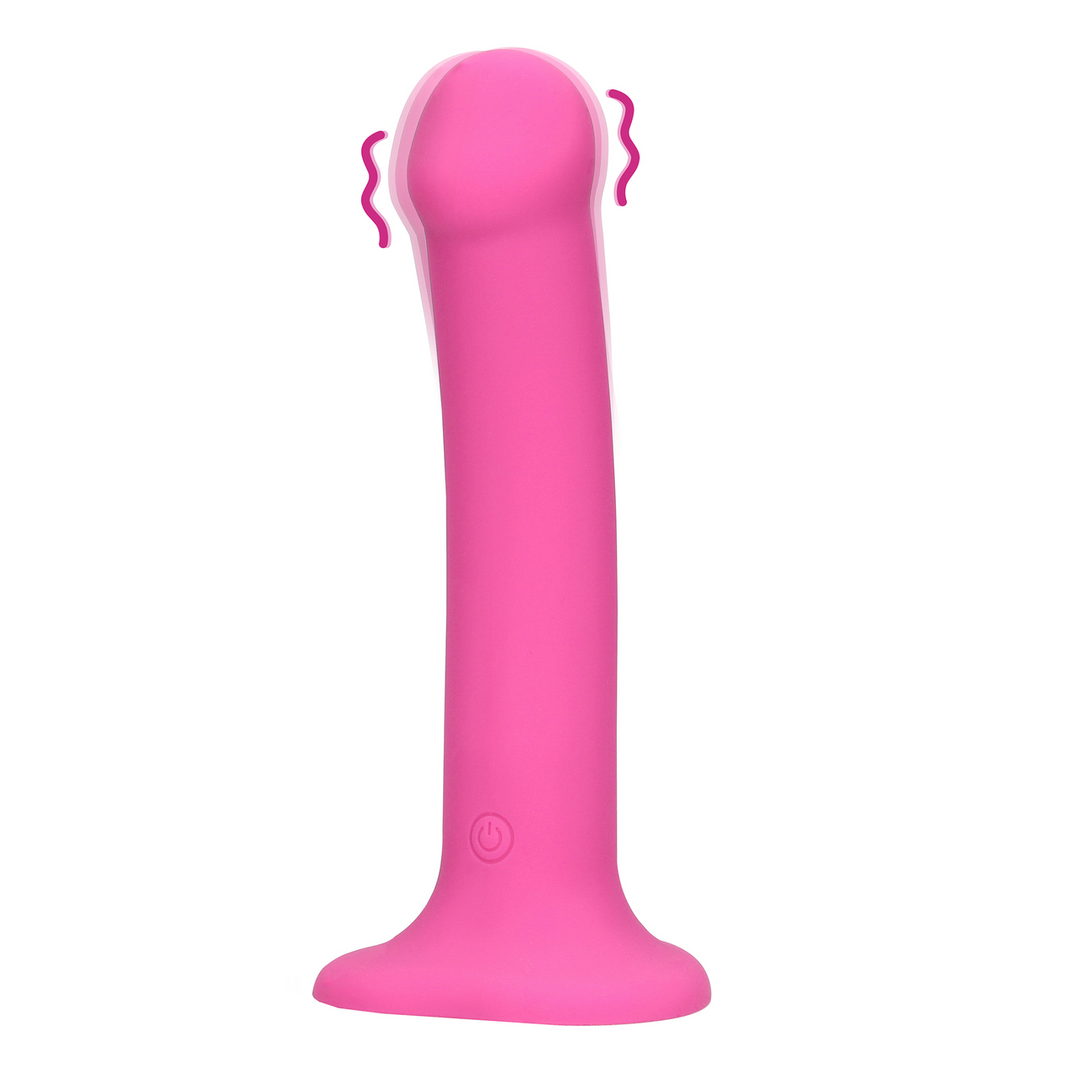 Dildo Vibrador No Fálico - Mediano - Potente Rosa