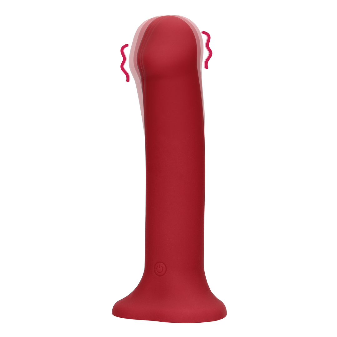 Dildo Vibrador No Fálico - Grande - Rojo Frambuesa