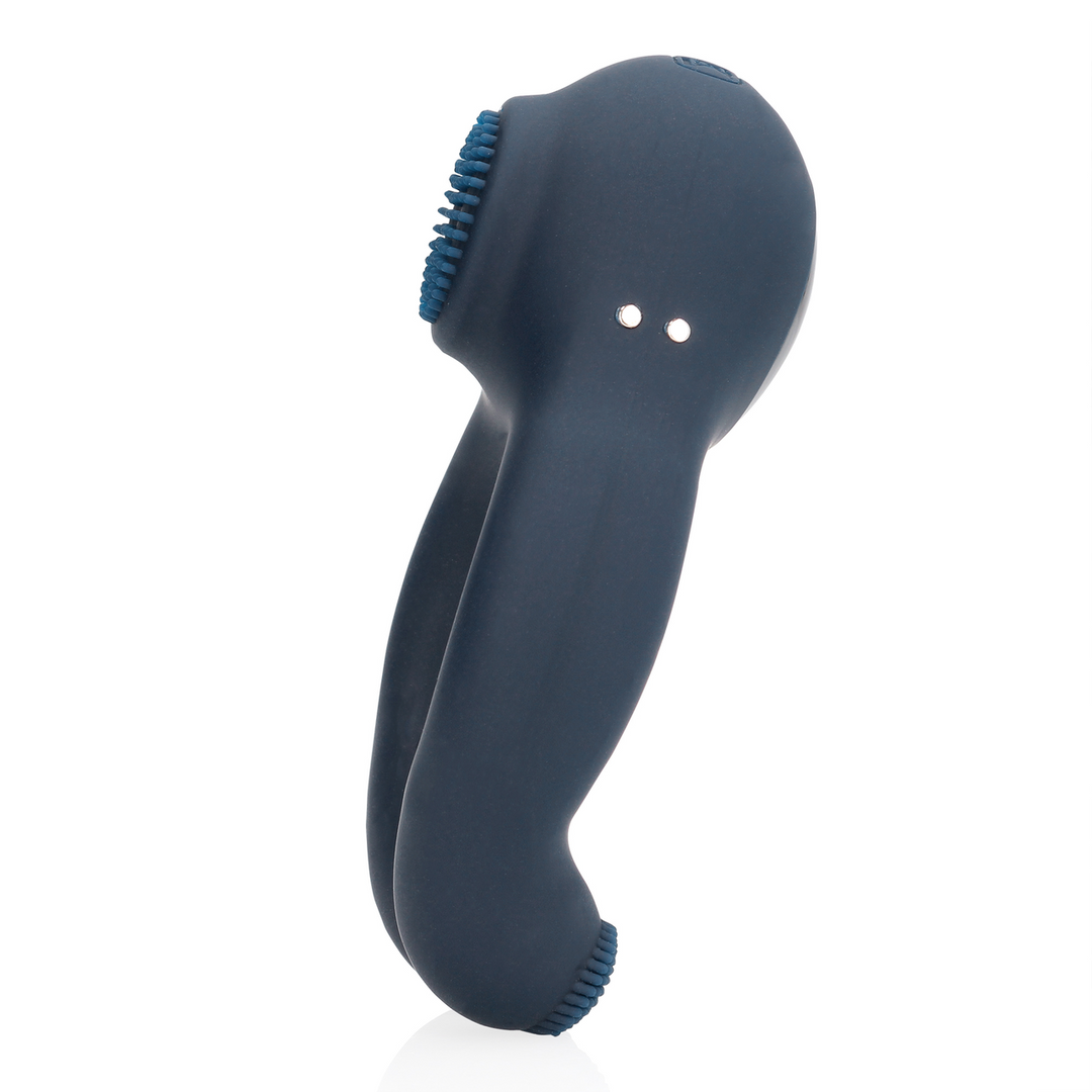 Vibrerende Cockring met Clitoris Stimulatie – Indigo Blauw