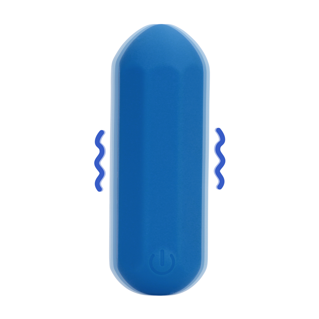 Hexagon Vorm Bullet Vibrator – Jetset Blauw