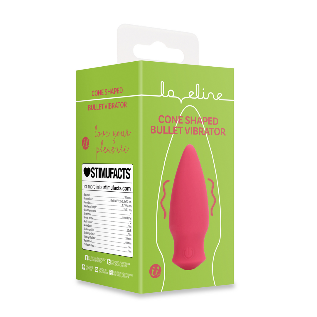 Kegelvormige Bullet Vibrator – Blushing Red