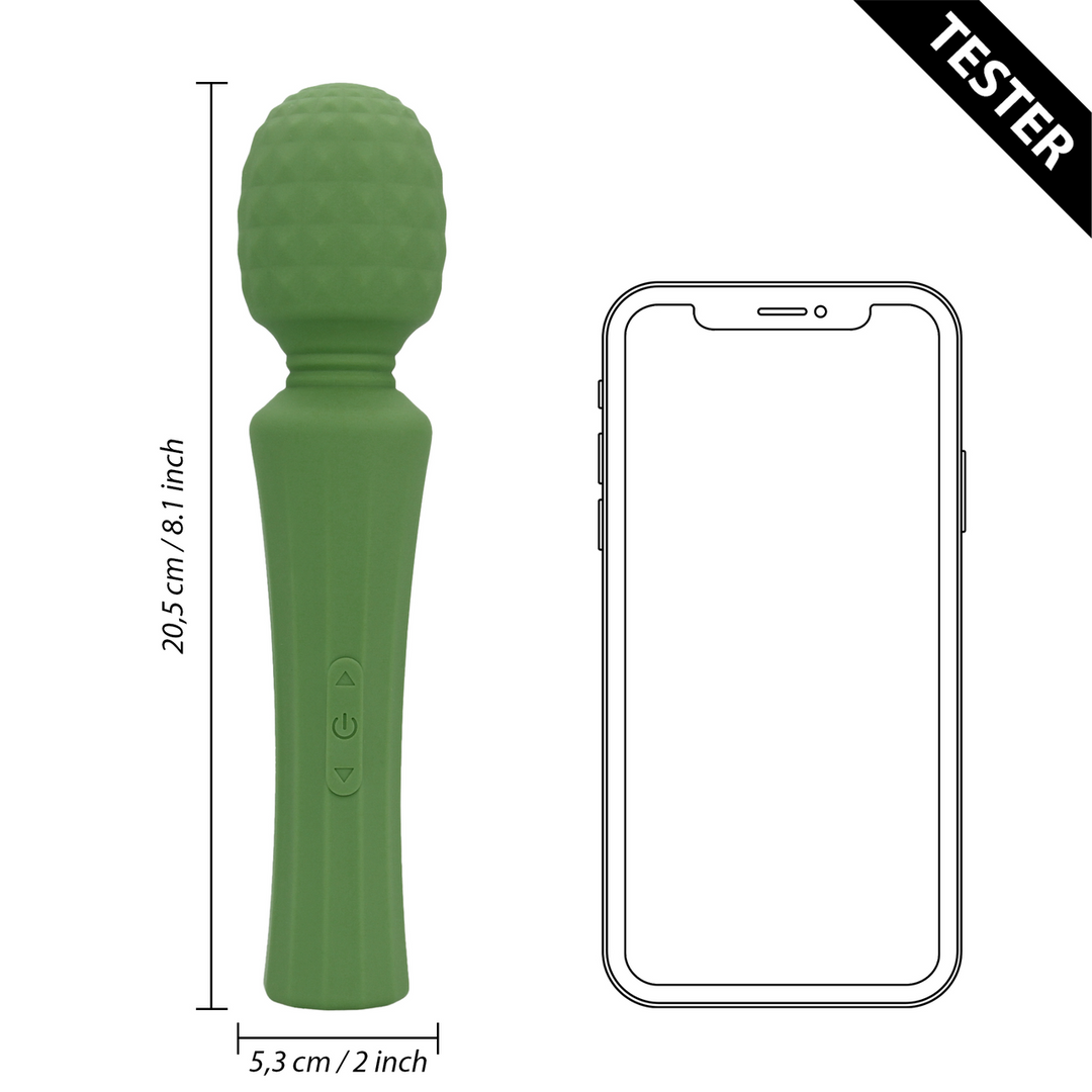 Krachtige Wand Vibrator Massager met Stille Handgreep – Green Mumba – Tester