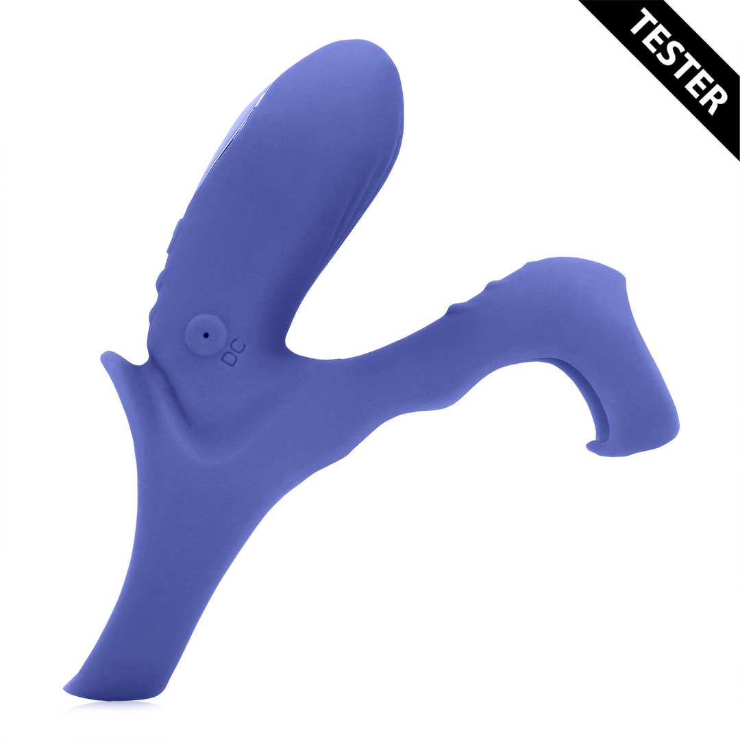 Vibrerende Cockring met Clit Stimulatie – Tamiya Blauw – Tester