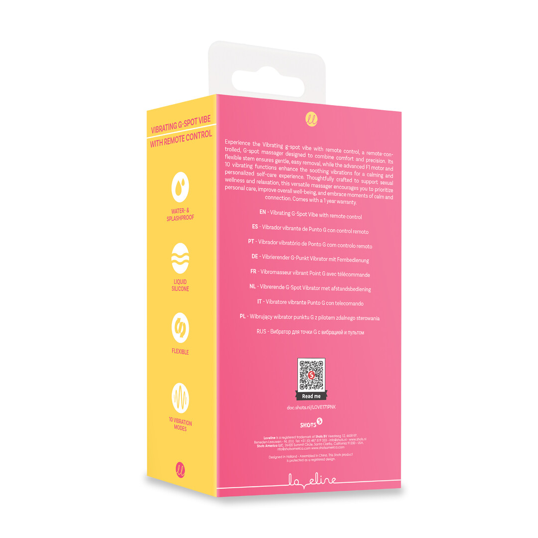 Vibrerende G-Spot Vibe met Afstandsbediening – Roze