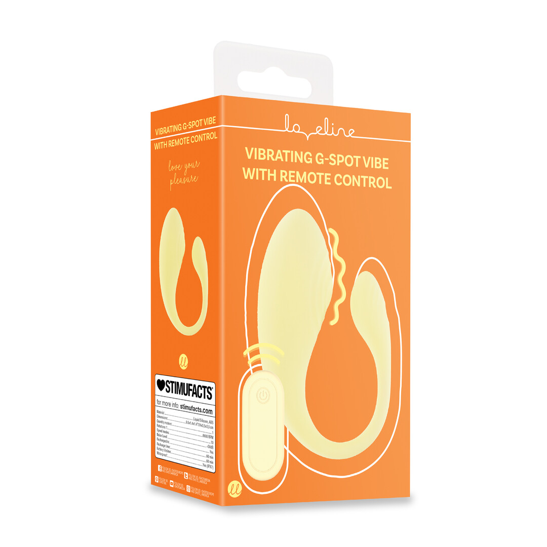 Vibrerende G-Spot Vibe met Afstandsbediening – Geel