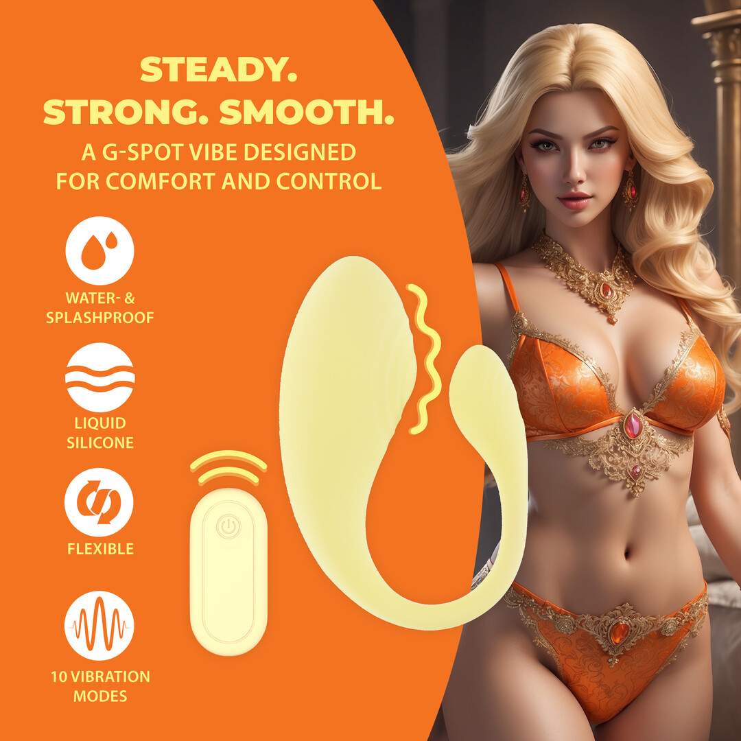 Vibrerende G-Spot Vibe met Afstandsbediening – Geel