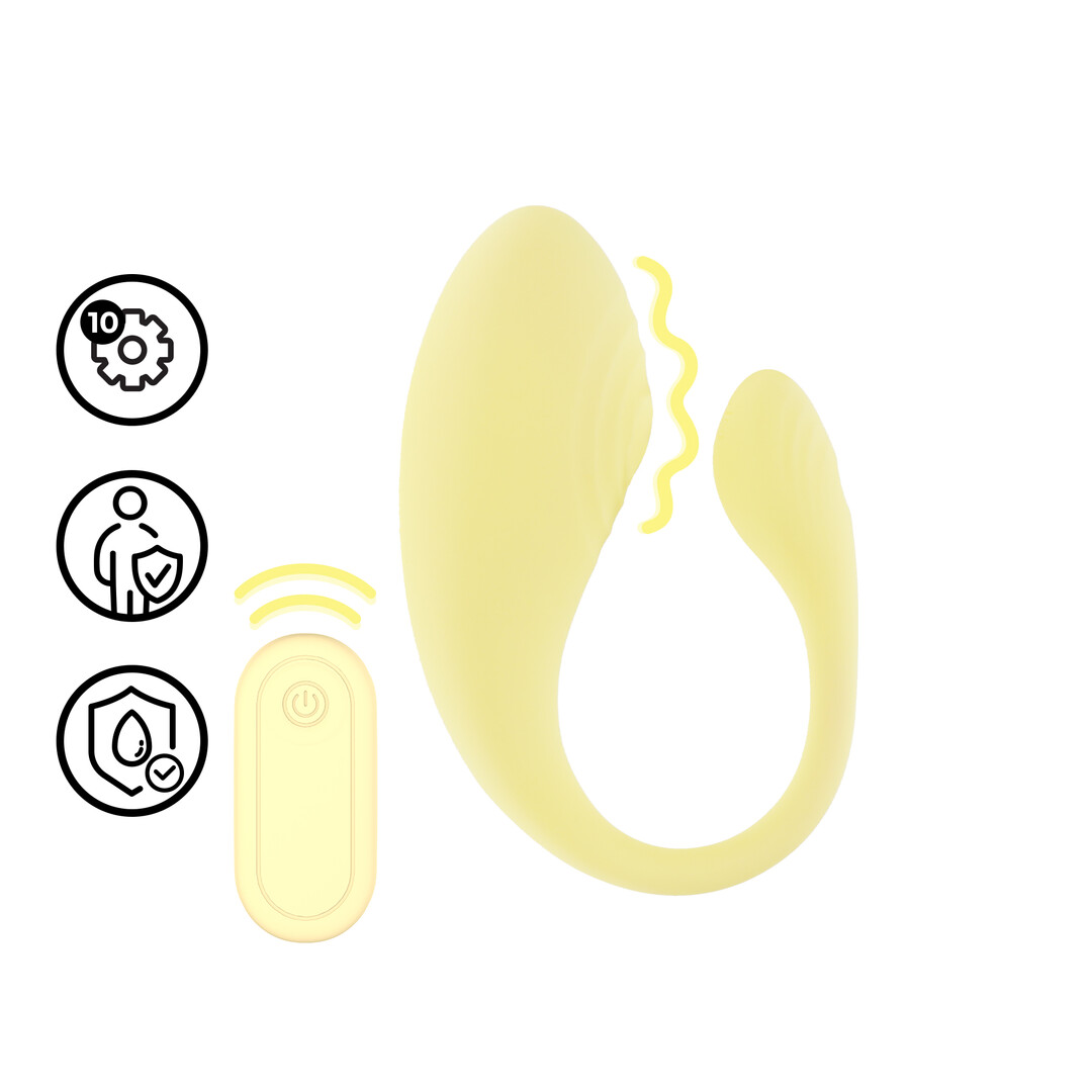 Vibrerende G-Spot Vibe met Afstandsbediening – Geel