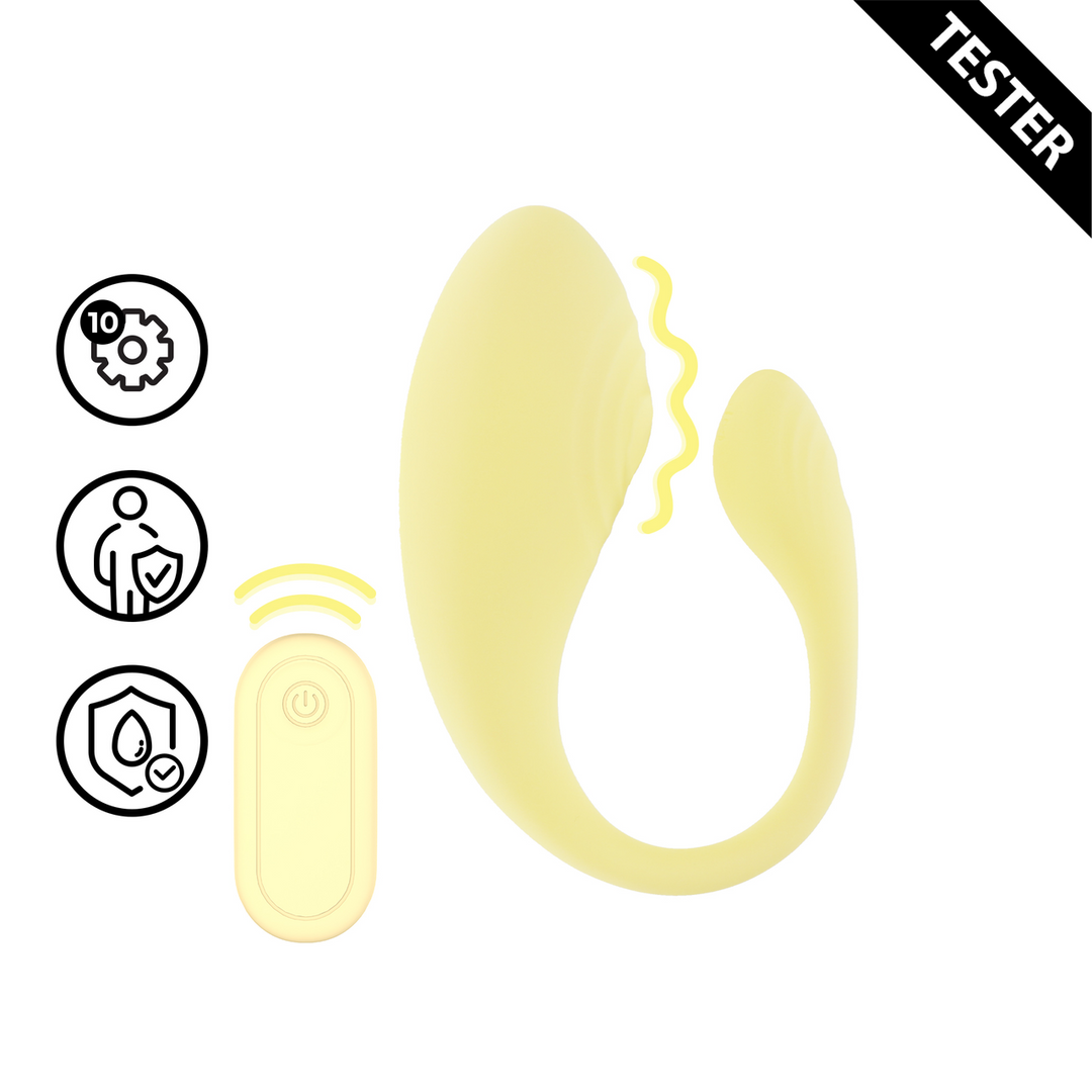 Vibrerende G-Spot Vibe met Afstandsbediening – Geel – Tester