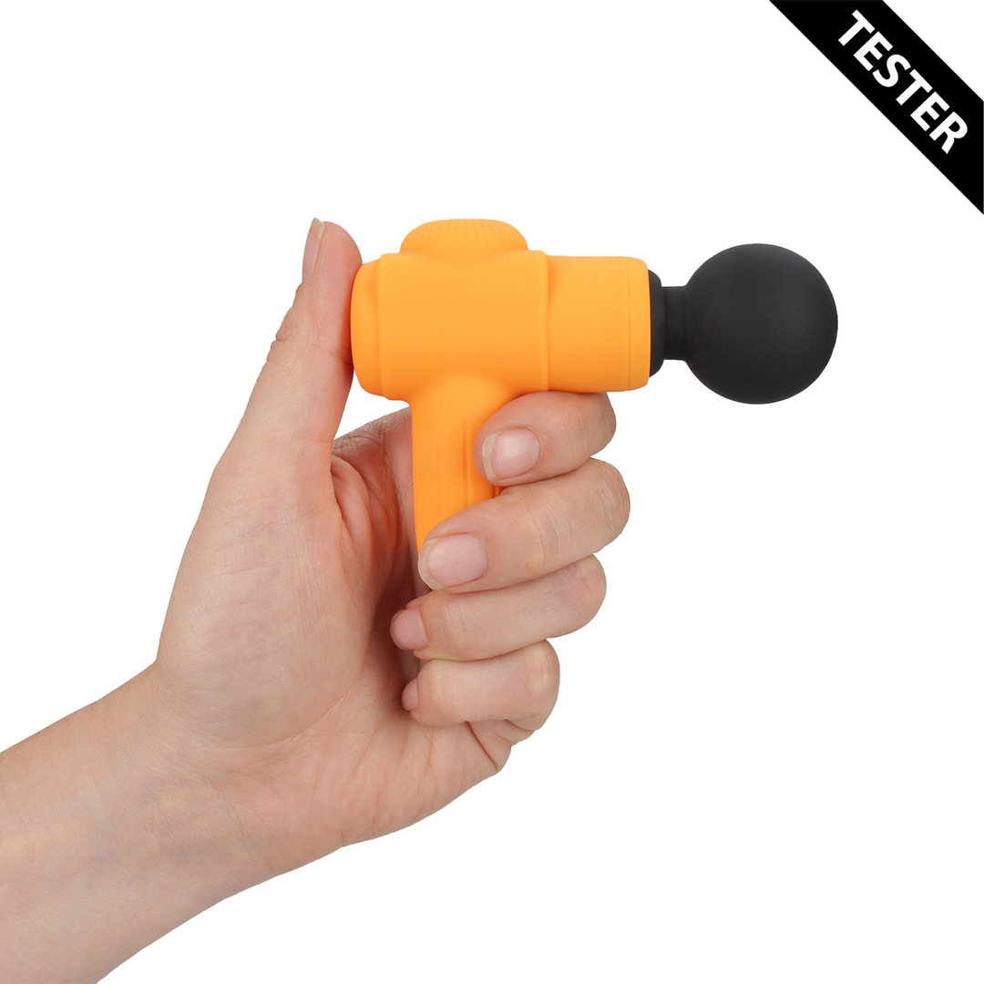 Mini Oplaadbare Microboost Massager – Oranje – Tester