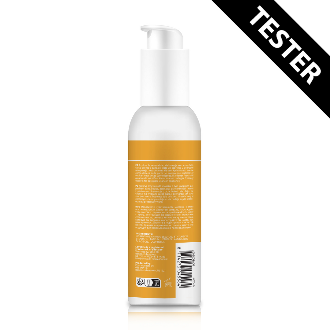 Massageolie – Sensuele Sandelhout – 5,1 fl oz / 150 ml – Tester