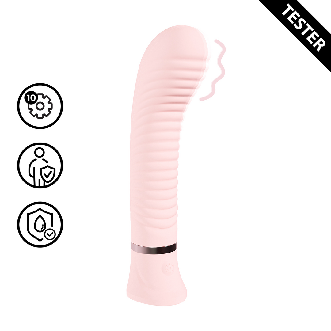Divine – Geribbelde G-spot Vibe – Roze – Tester