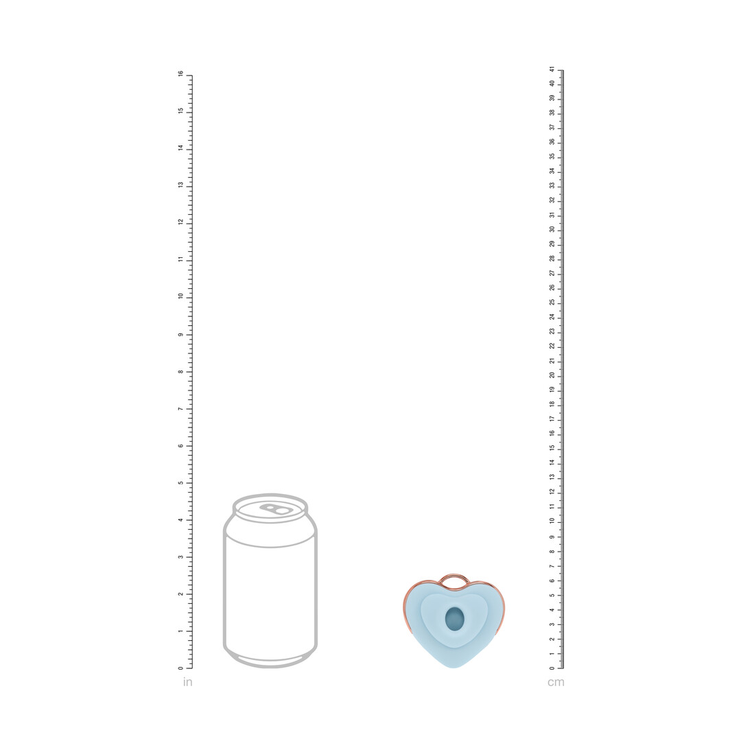 Luvie – Hartvormige AirTap Vibrator – Blauw