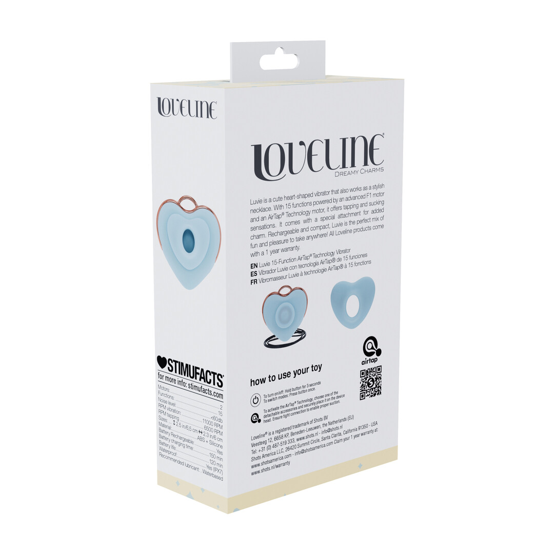 Luvie – Hartvormige AirTap Vibrator – Blauw