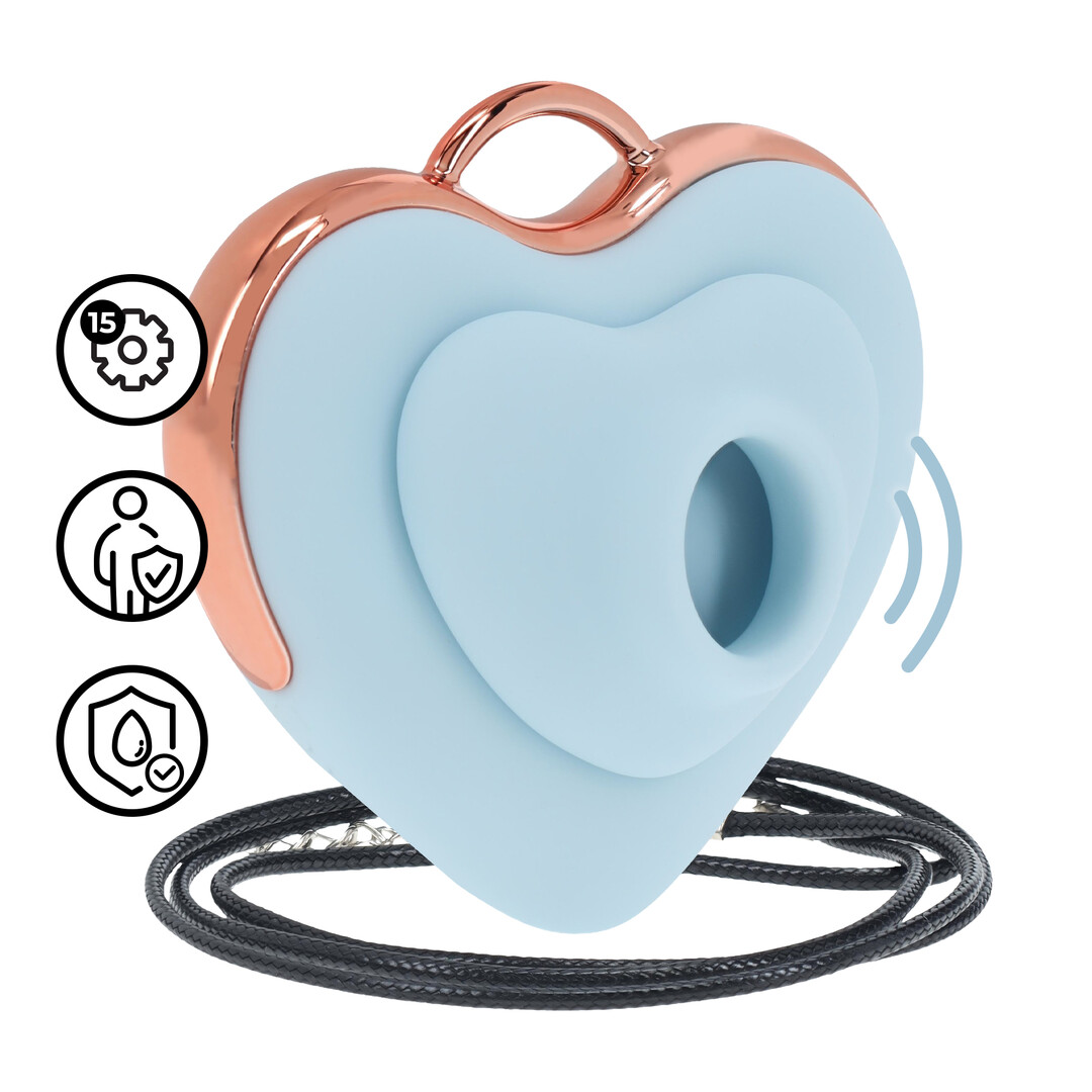 Luvie – Hartvormige AirTap Vibrator – Blauw