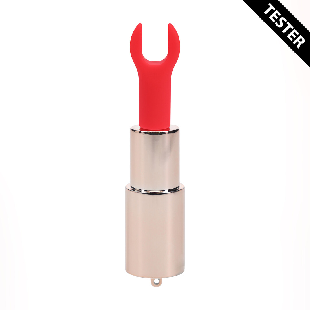 Angel – Lippenstift Vibrator met 4 Opzetstukken – Roze – Tester