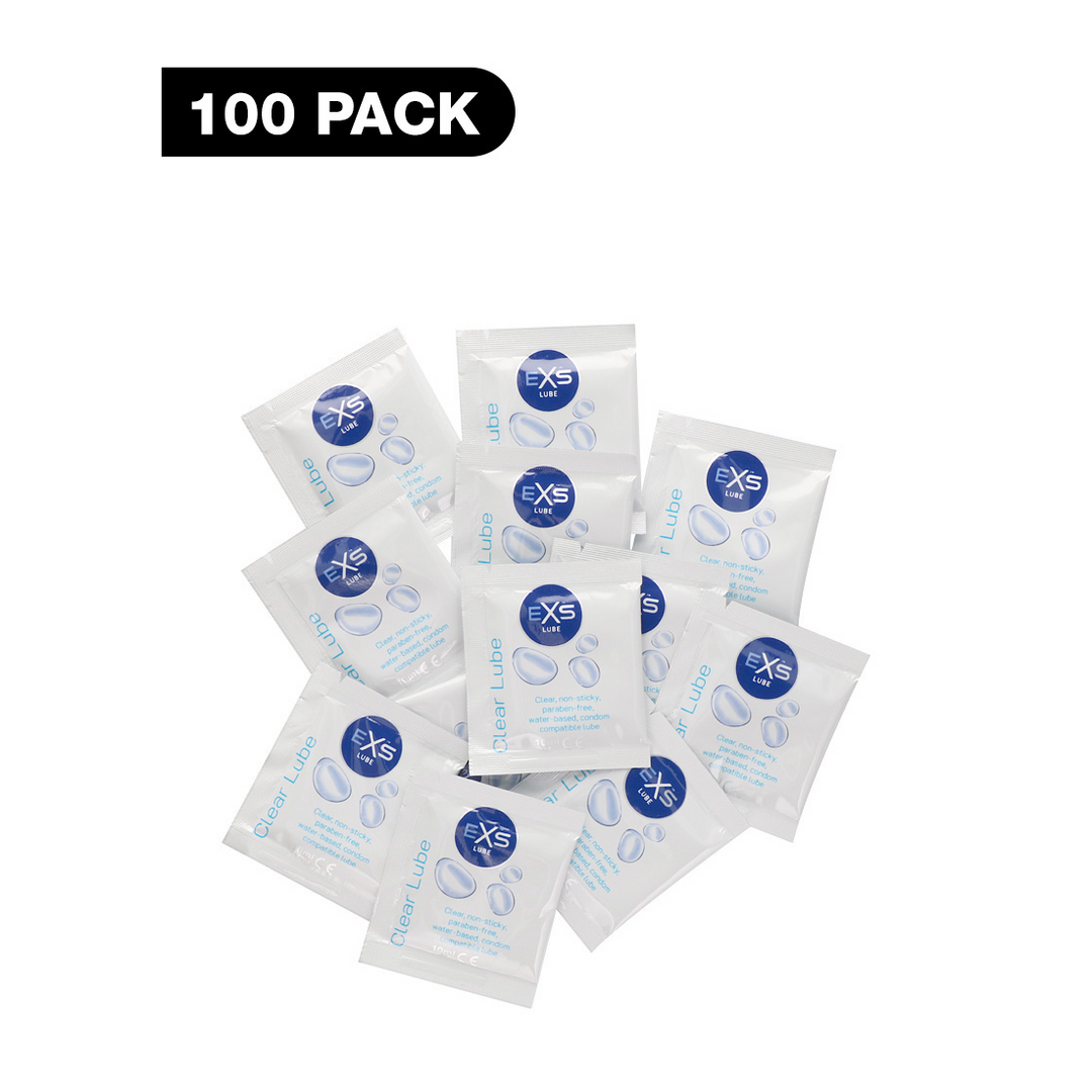EXS Clear Lube Sachets – 100 Stuks