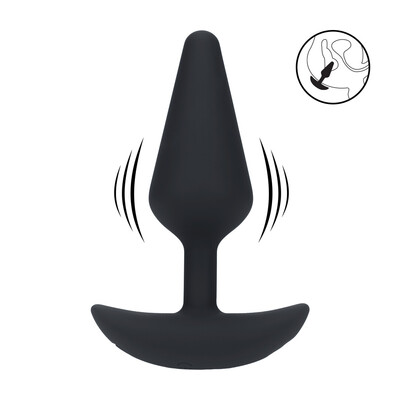 Classic Vibrerende Silicone Anale Plug - M - Zwart Classic Vibrerende Silicone Anale Plug - M - Zwart