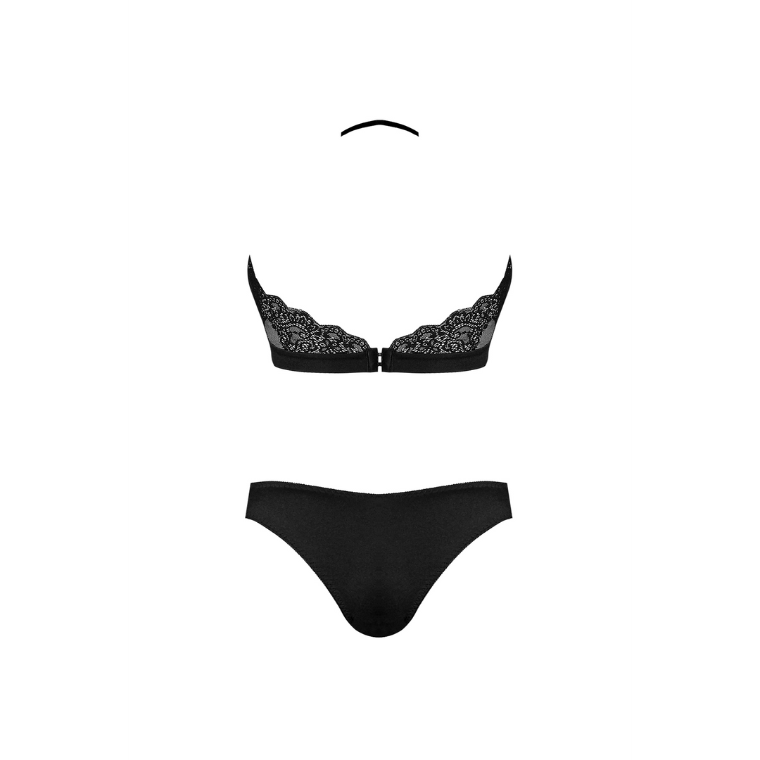 Halter Bandeaux en Panty Set – 2X – Zwart