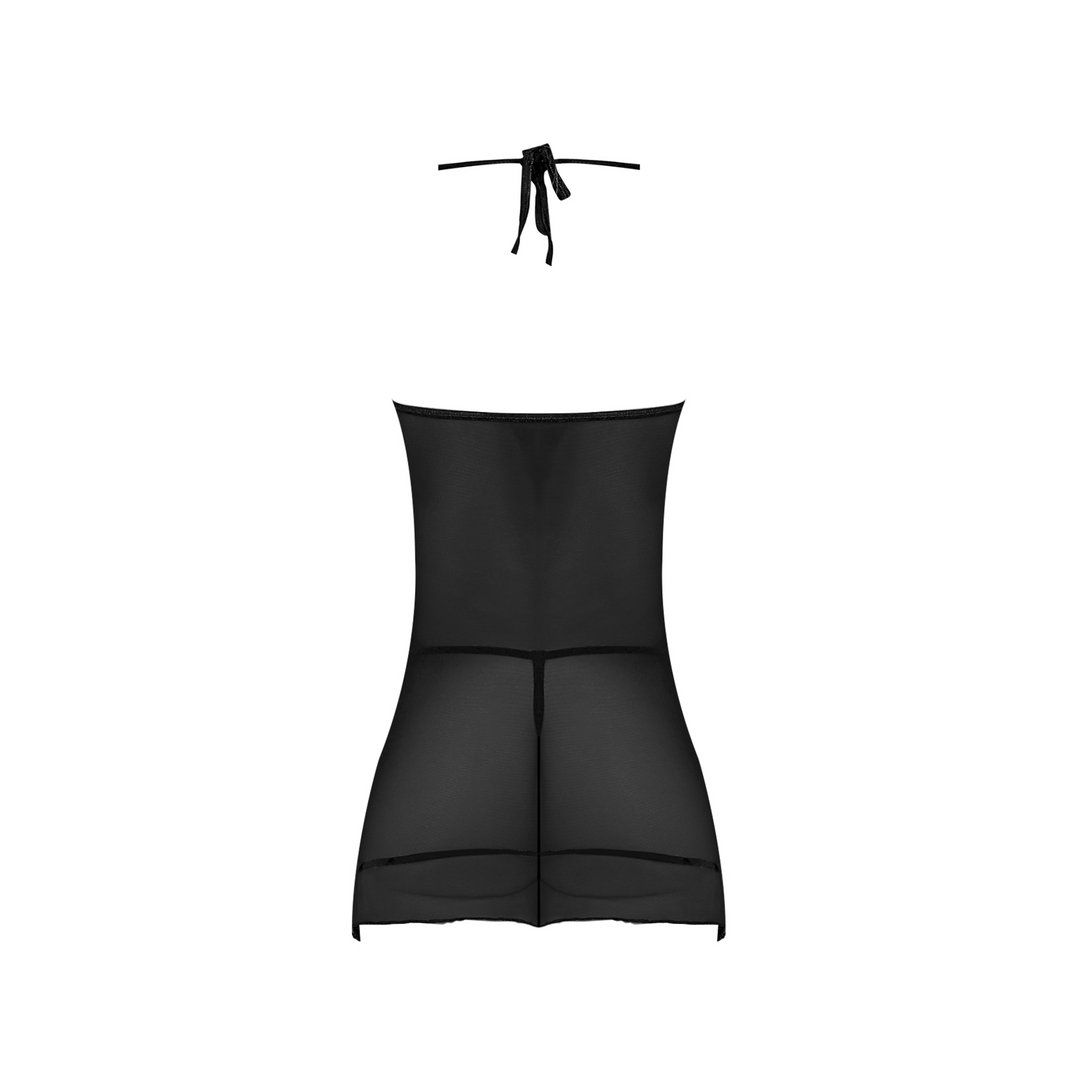Nachtjapon en G-String Set – 2X – Zwart