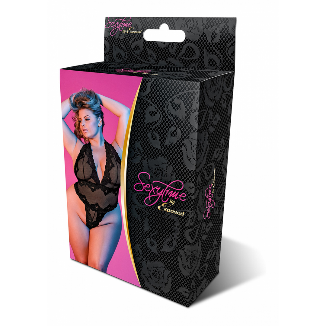 Deep Look Halter Teddy – 2X – Zwart