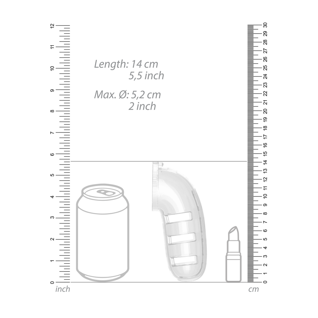 Model 12 Chastity Cock Cage met Plug – 5,5 / 14 cm