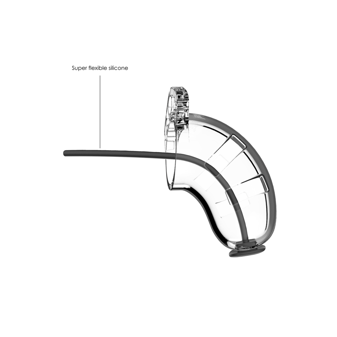 Model 15 Chastity Cock Cage met Urethrale Sounding – 3.5 / 9 cm