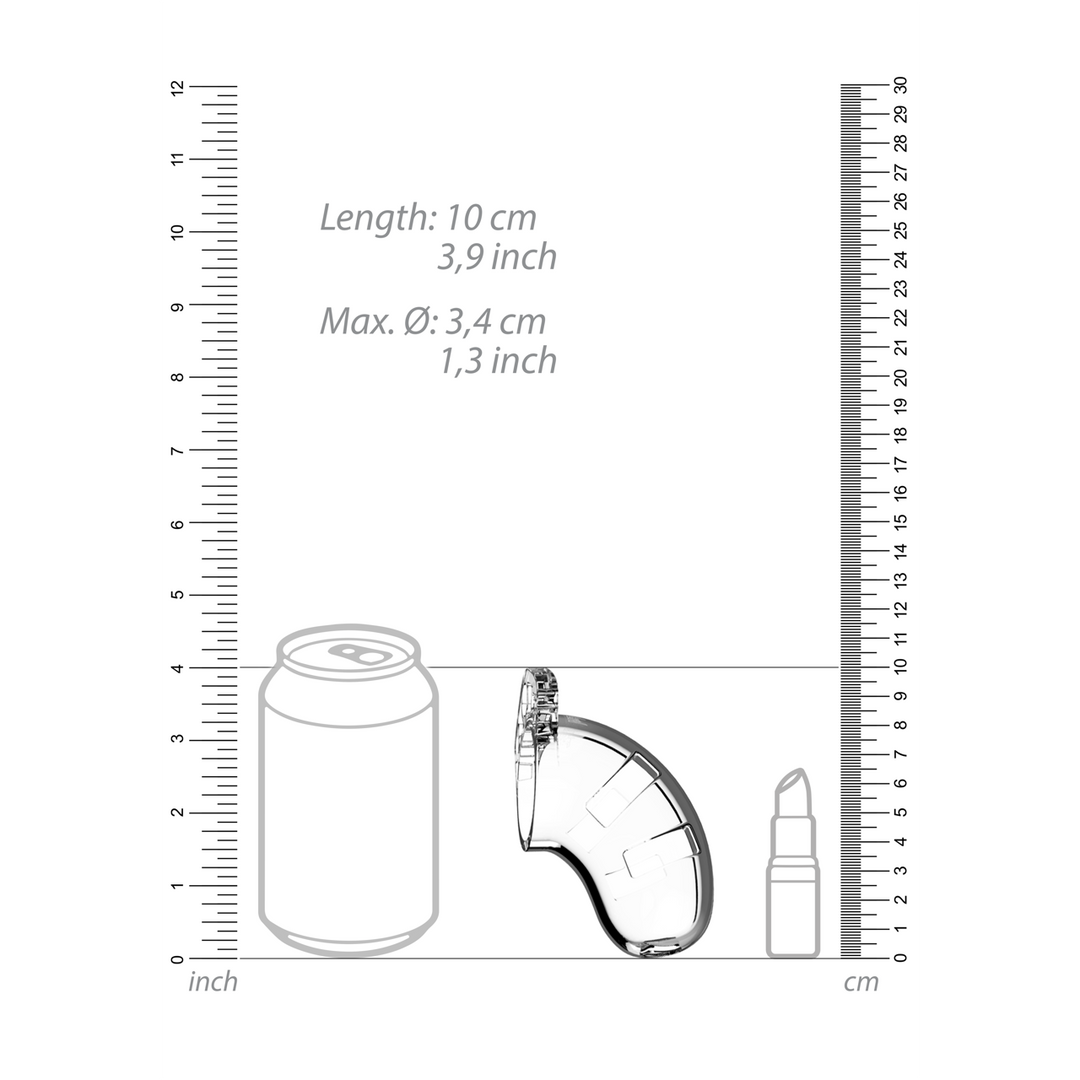 Model 15 Chastity Cock Cage met Urethrale Sounding – 3.5 / 9 cm