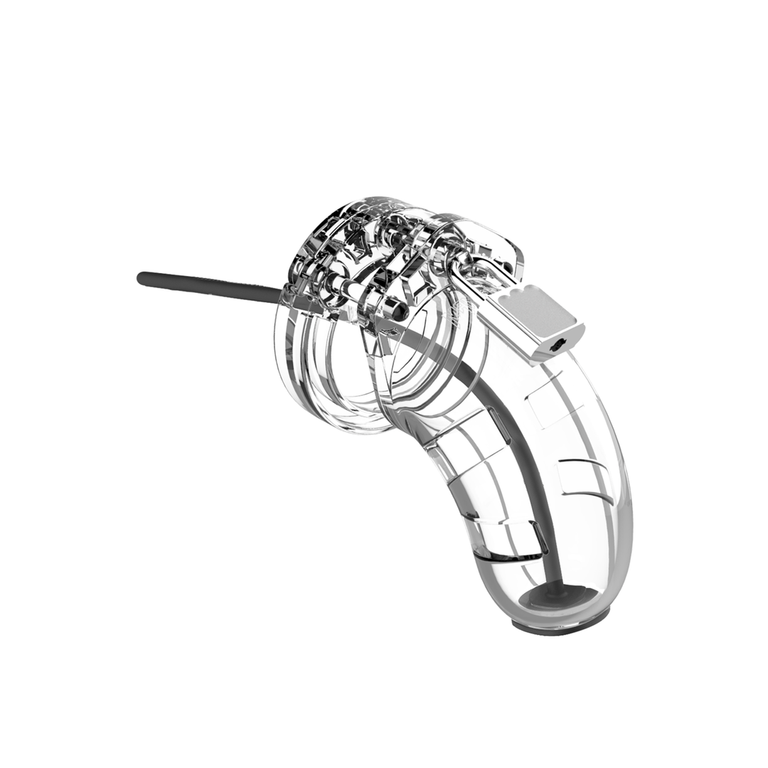 Model 15 Chastity Cock Cage met Urethrale Sounding – 3.5 / 9 cm