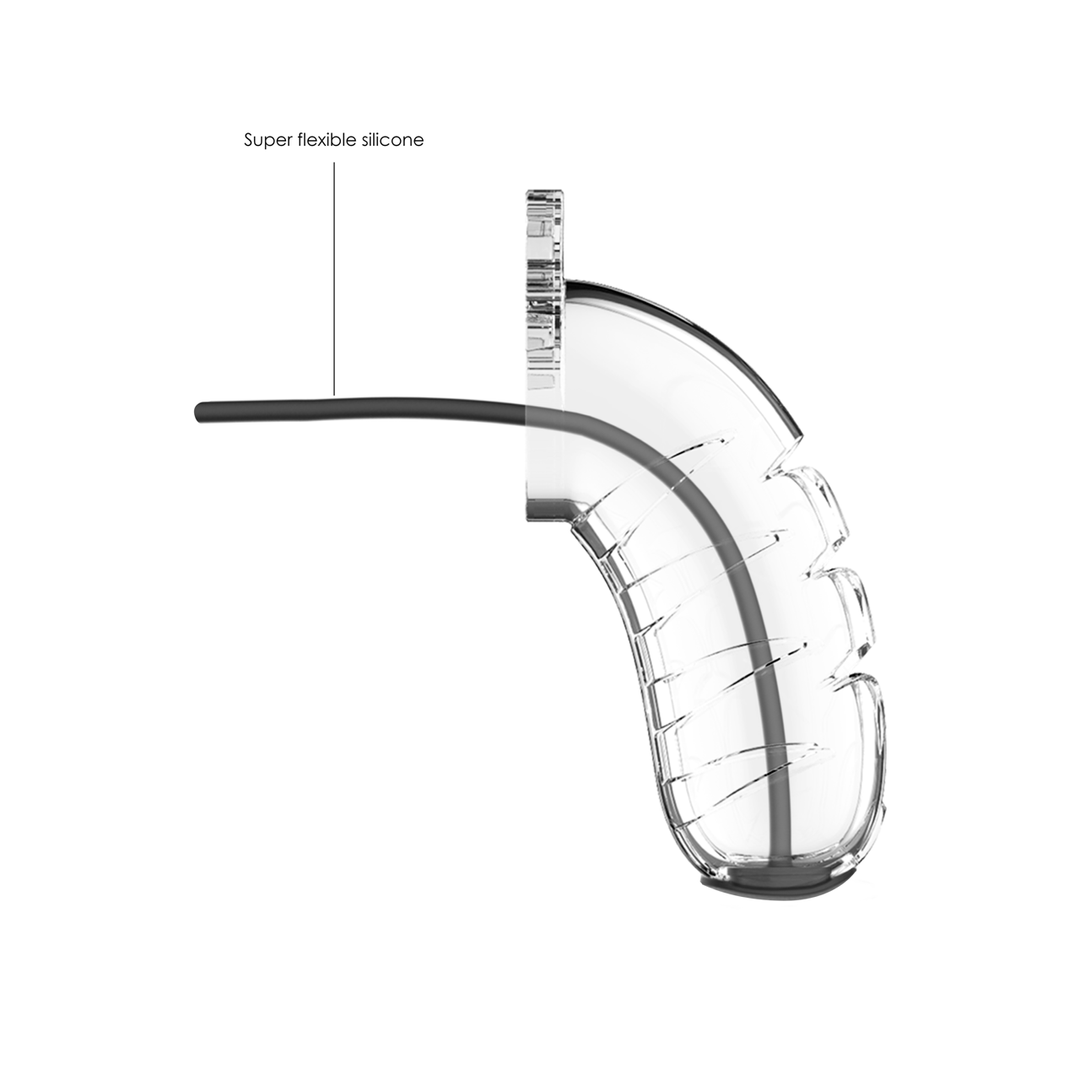 Model 16 Chastity Cock Cage met Urethrale Sounding – 4.5 / 11,5 cm