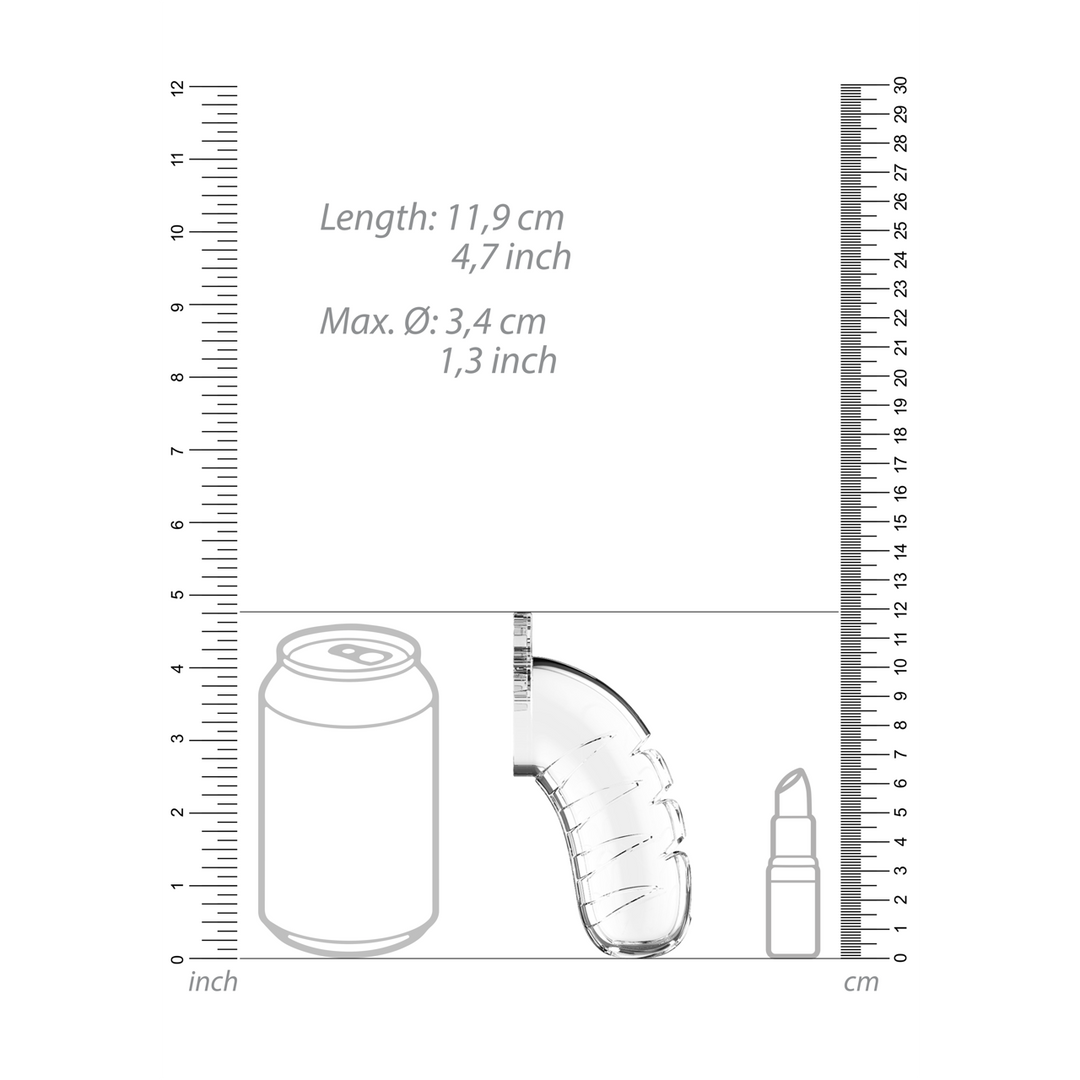 Model 16 Chastity Cock Cage met Urethrale Sounding – 4.5 / 11,5 cm