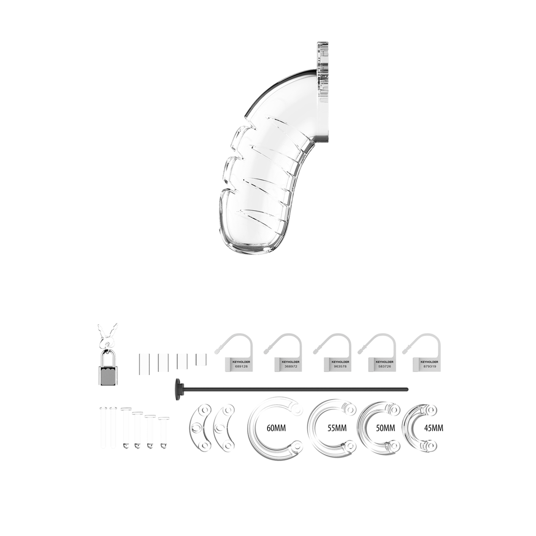 Model 16 Chastity Cock Cage met Urethrale Sounding – 4.5 / 11,5 cm