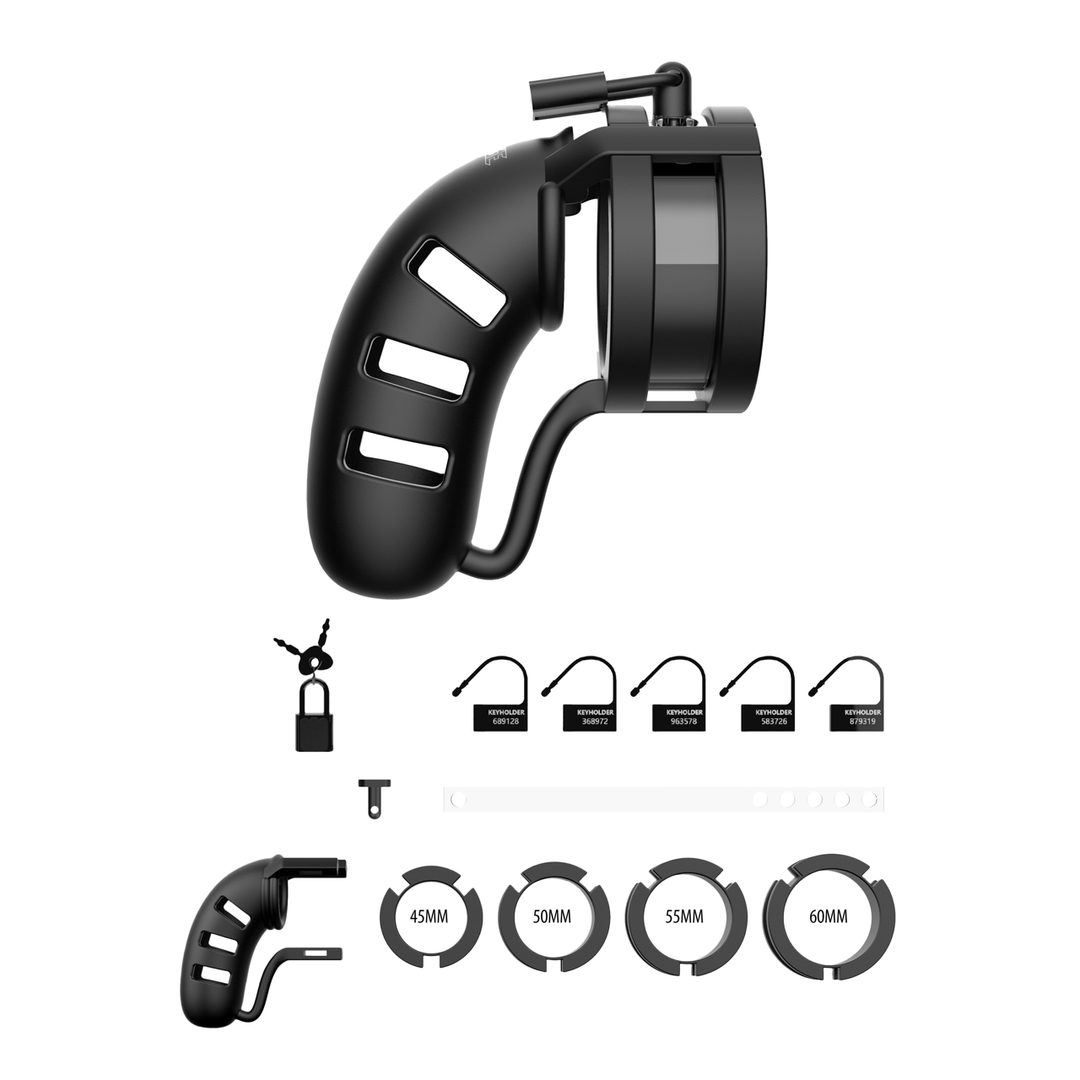 Model 19 Chastity Cock Cage met Ballsplitter – 4,5 / 11,5 cm