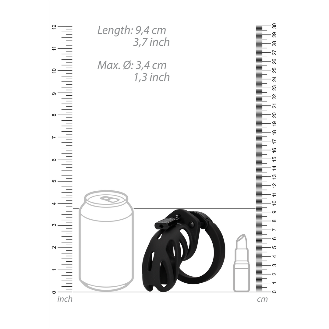 Model 24 – Chastity Cage – 3.5” / 9 cm – Zwart