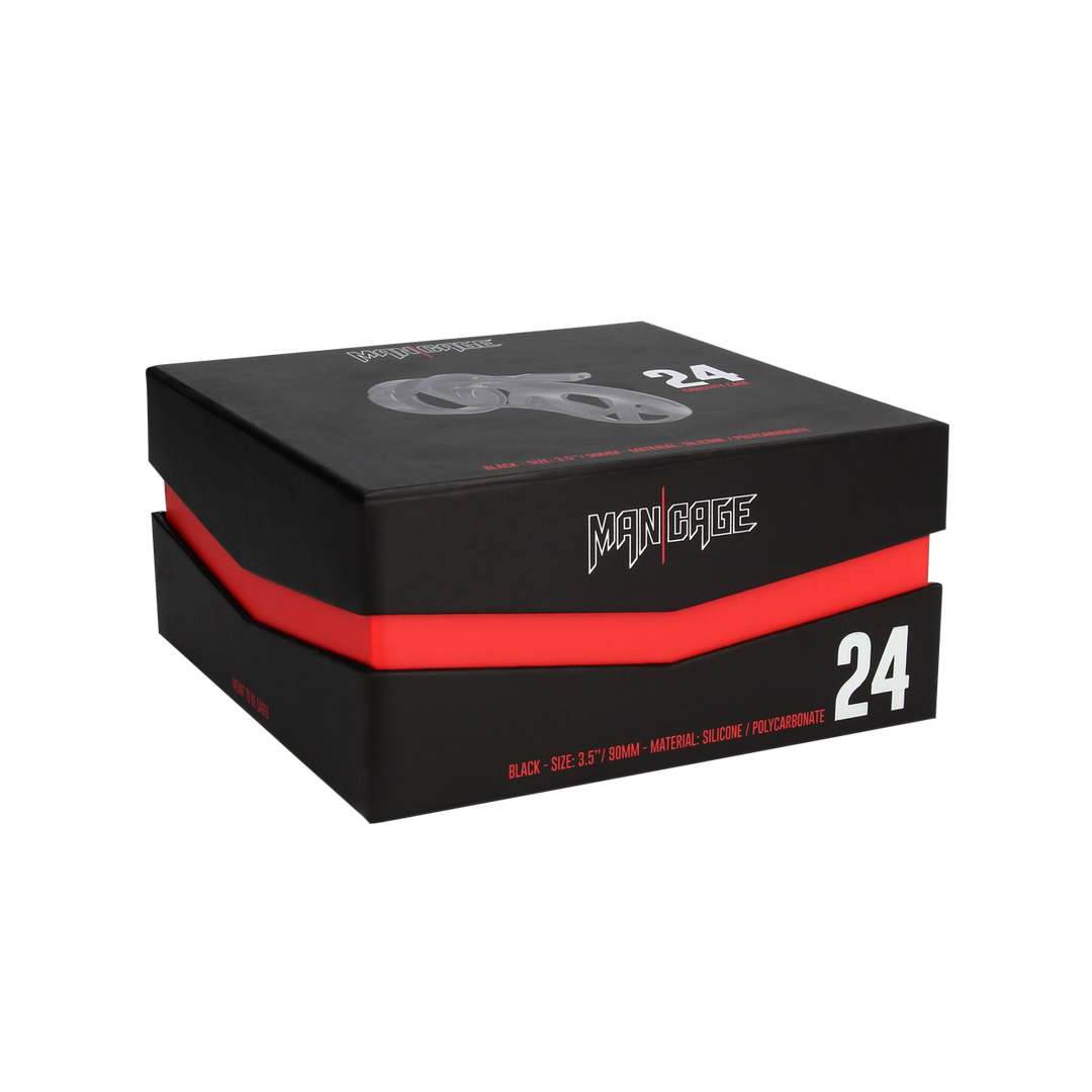Model 24 – Chastity Cage – 3.5” / 9 cm – Zwart