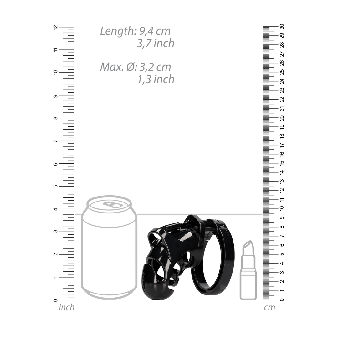 Model 25 – Chastity Cage – 3.5” / 9 cm – Zwart