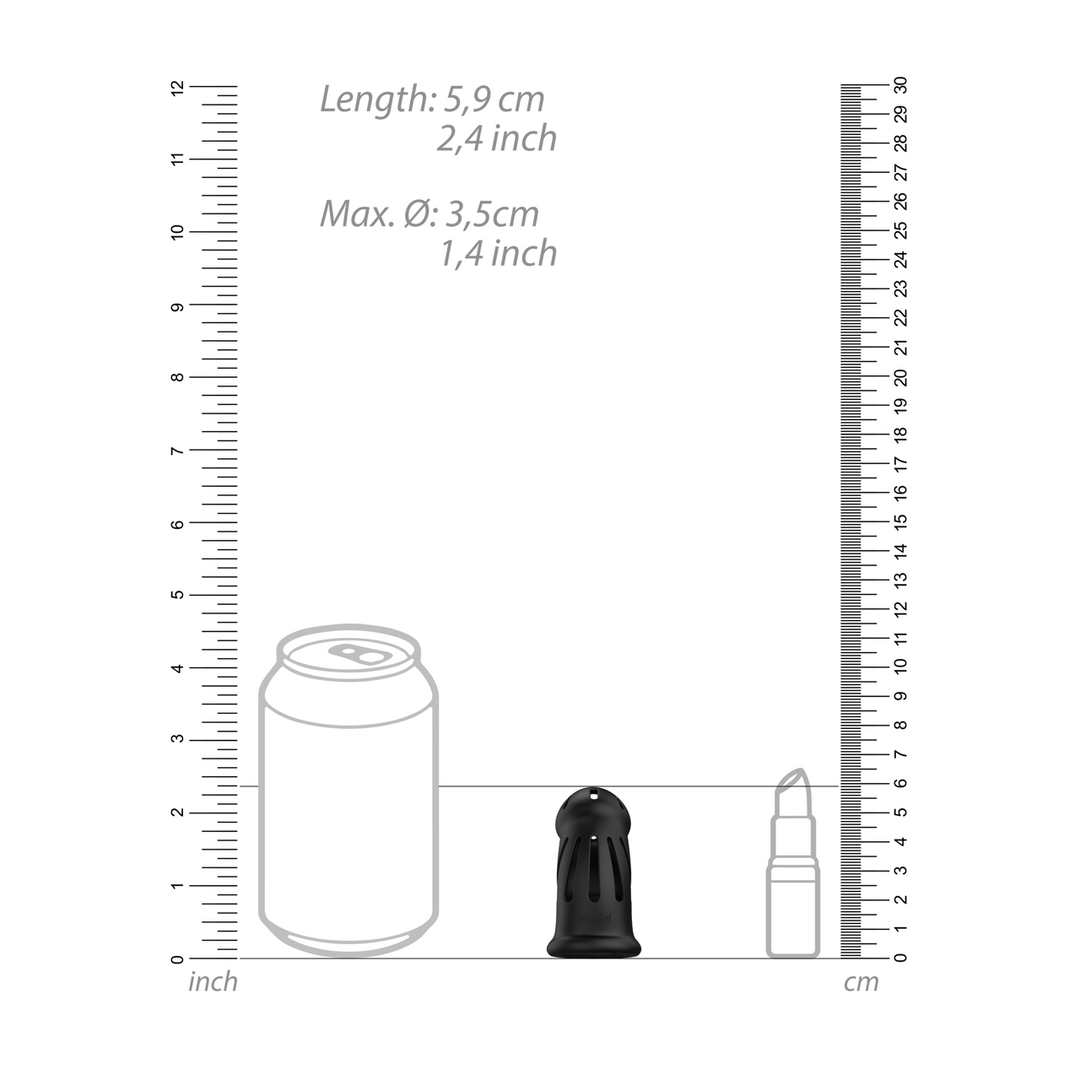 Model 27 – Ultra Soft Silicone Chastity Cage – Zwart