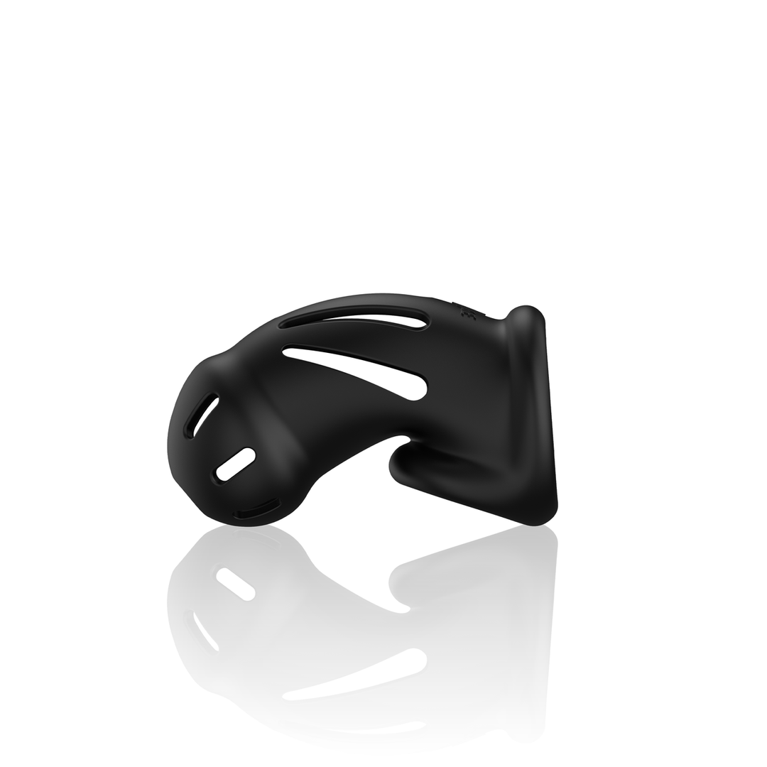 Model 27 – Ultra Soft Silicone Chastity Cage – Zwart