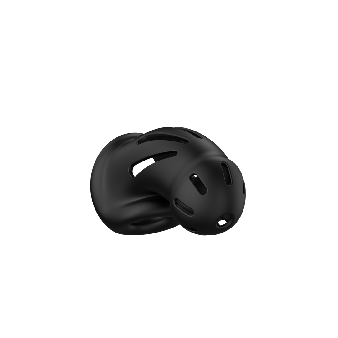 Model 27 – Ultra Soft Silicone Chastity Cage – Zwart