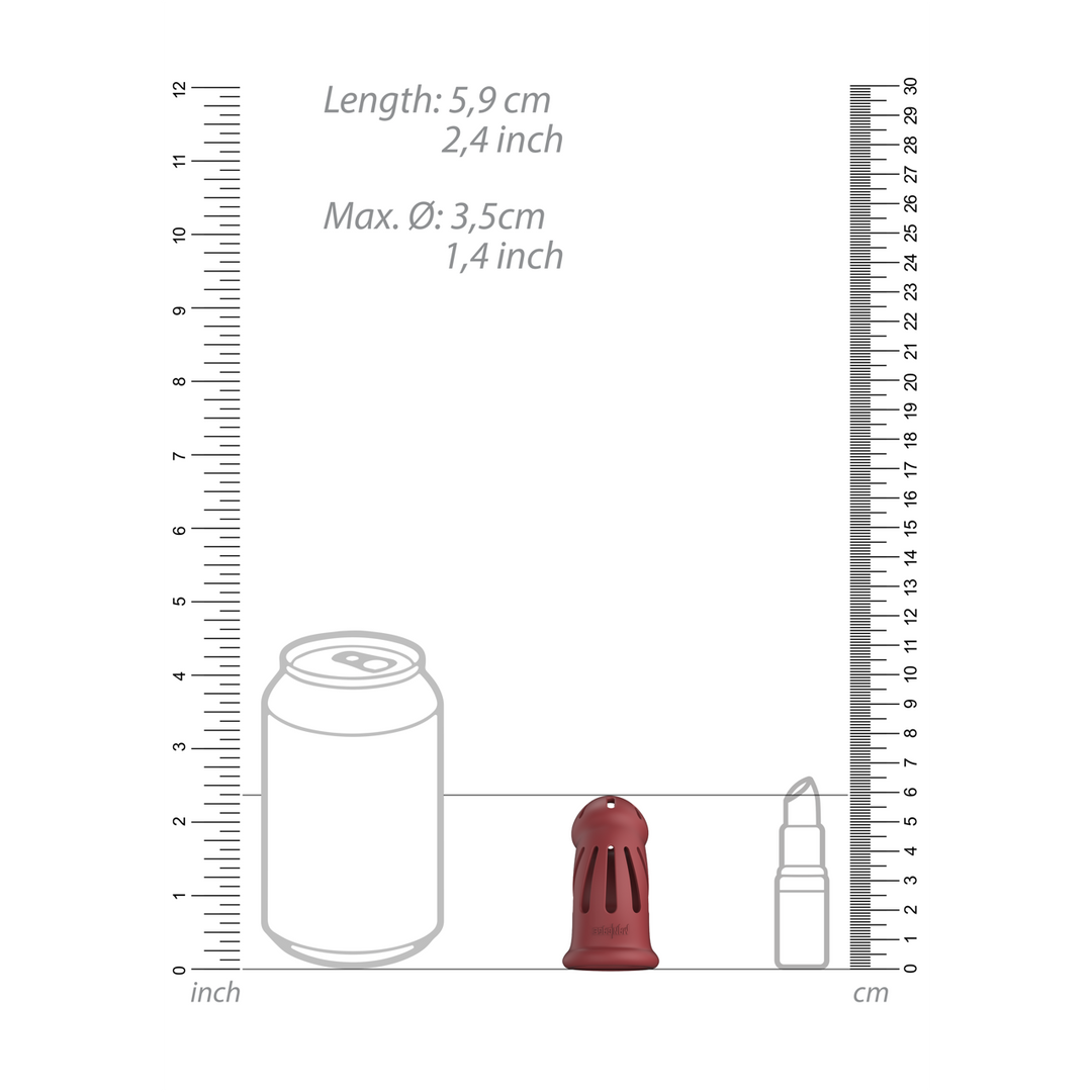 Model 28 – Ultra Soft Silicone Chastity Cage – Rood