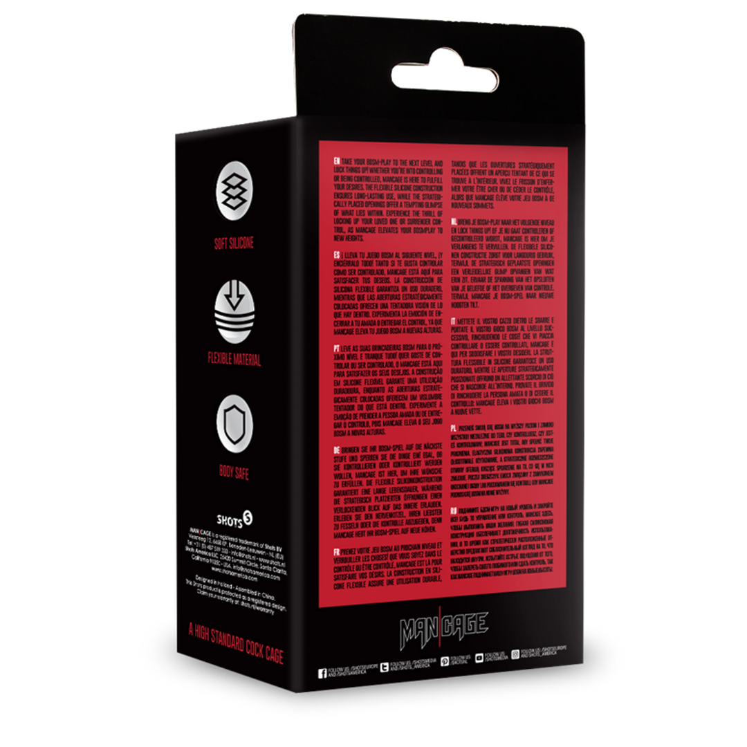 Model 28 – Ultra Soft Silicone Chastity Cage – Rood
