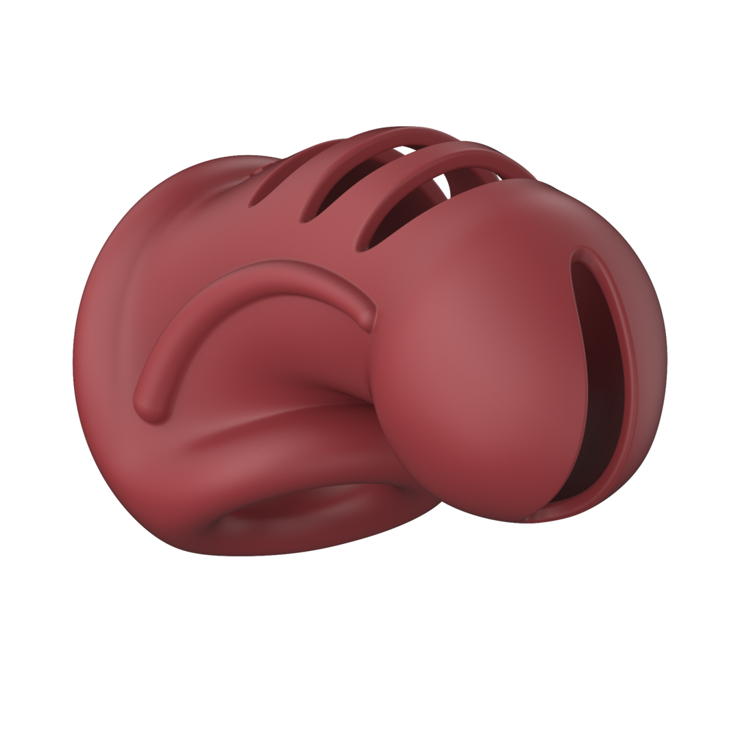 Model 28 – Ultra Soft Silicone Chastity Cage – Rood