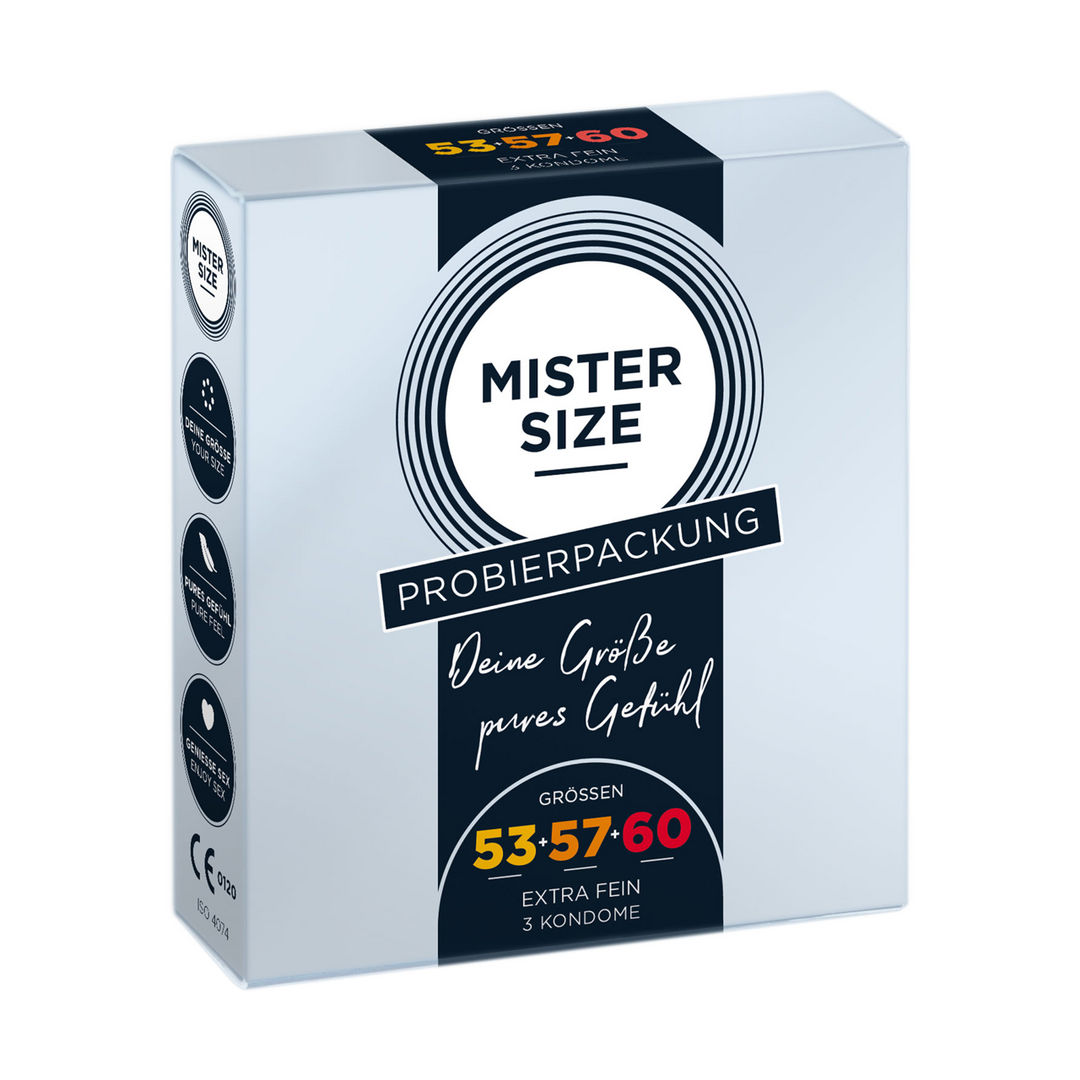Pure Feel – Testpakket Medium – Condoms 53, 57, 60 mm – 3 Stuks