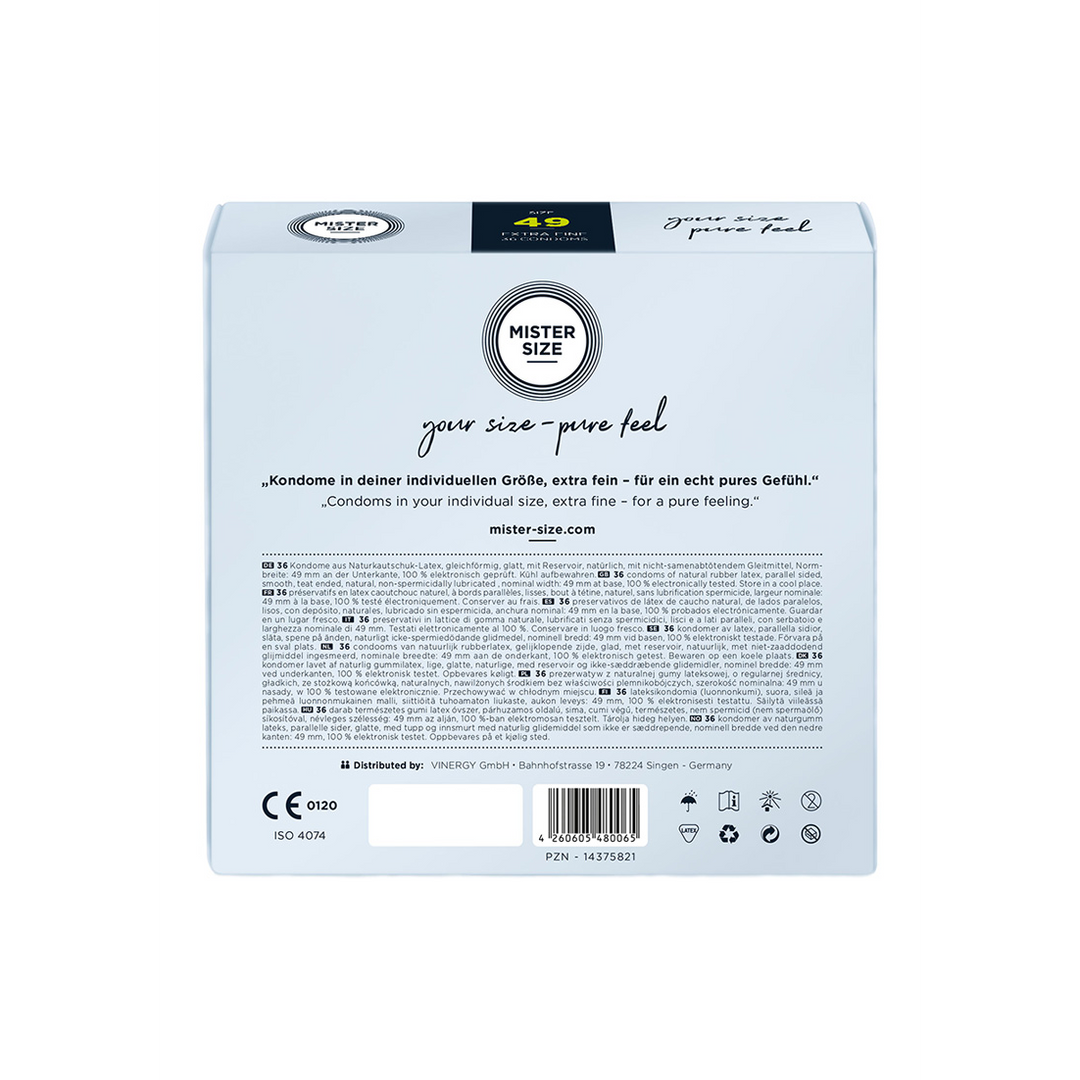 Pure Feel – Condoms 49 mm – 36 Pack