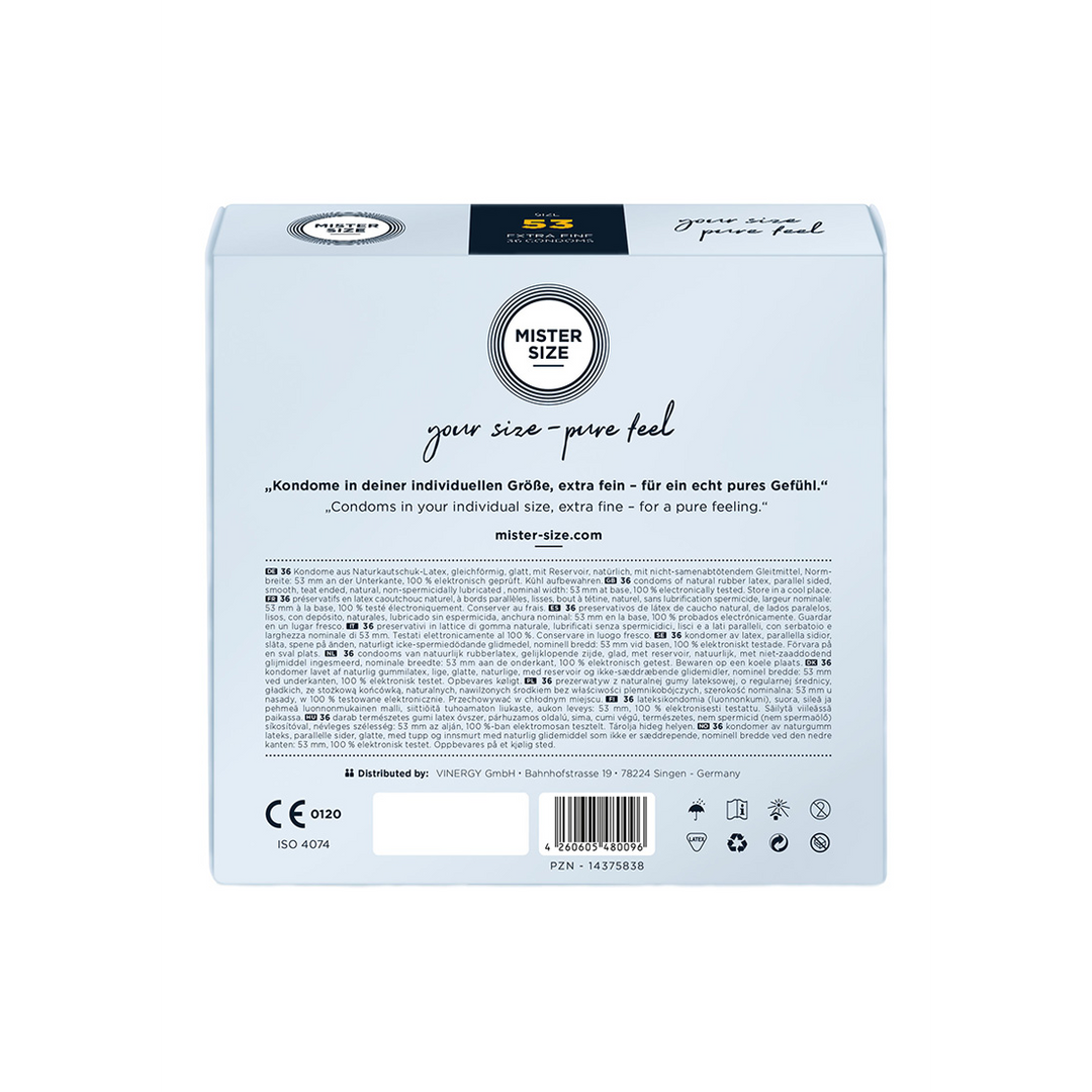 Pure Feel – Condoms 53 mm – 36 Pack