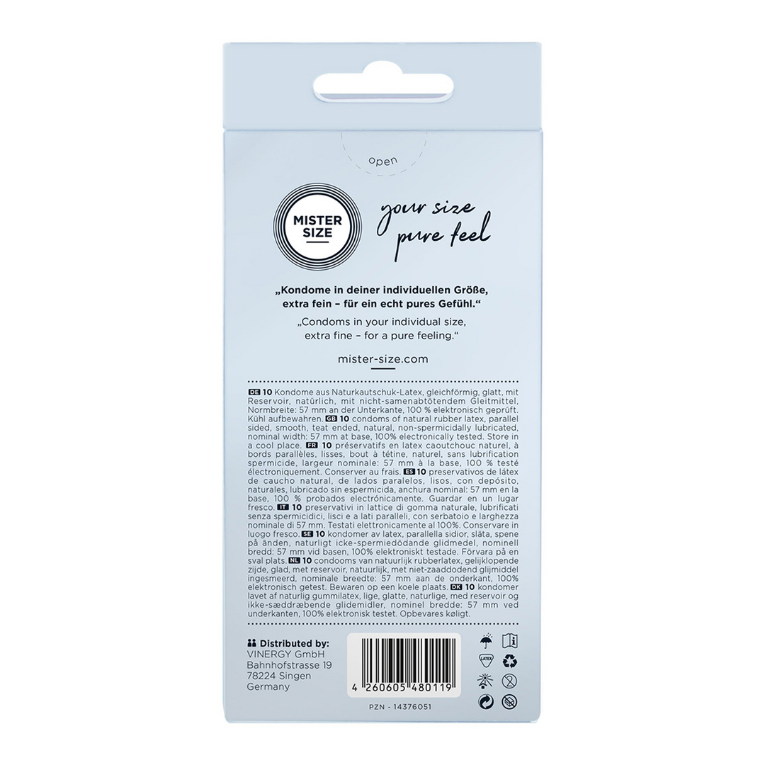 Pure Feel – Condooms 57 mm – 10 Pack