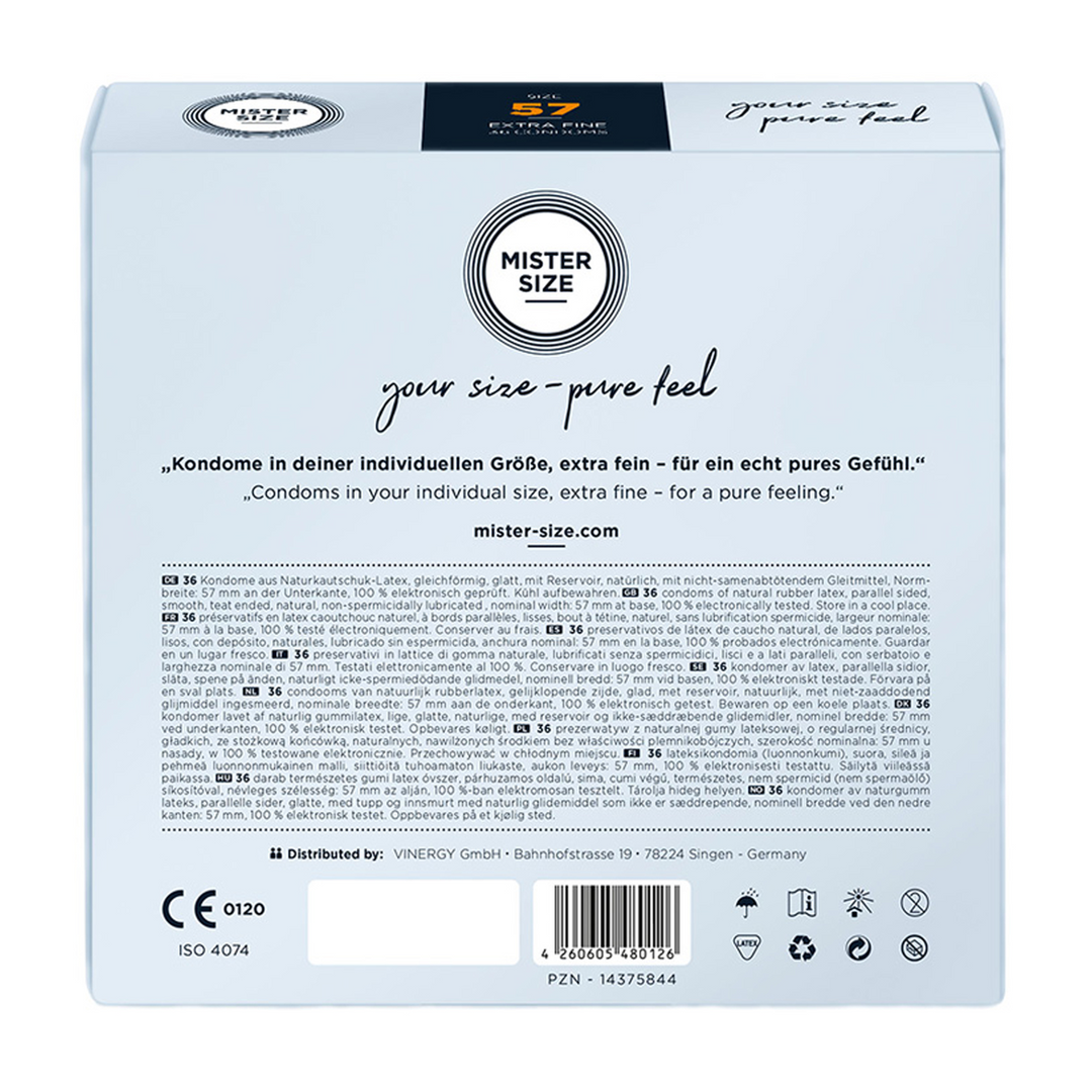 Pure Feel – Condoms 57 mm – 36 Pack
