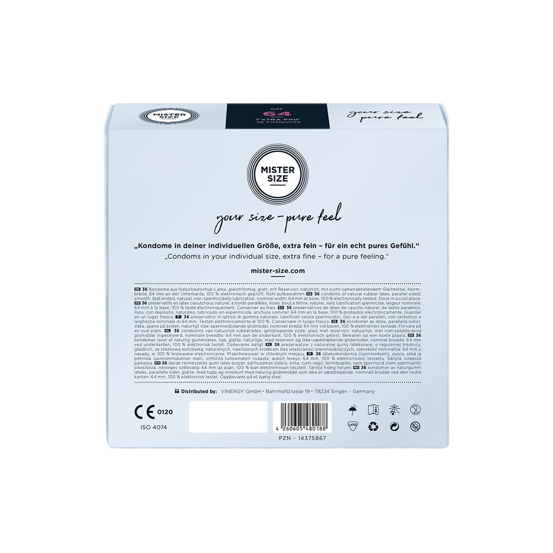 Pure Feel – Condooms 64 mm – 36 Pack